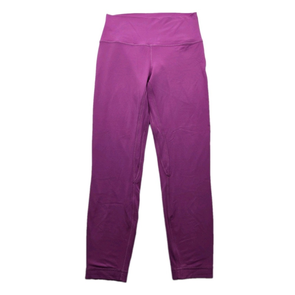 Lululemon Wunder Under Crop Leggings Womens Size 8 Fuchsia Magenta Yoga Pants